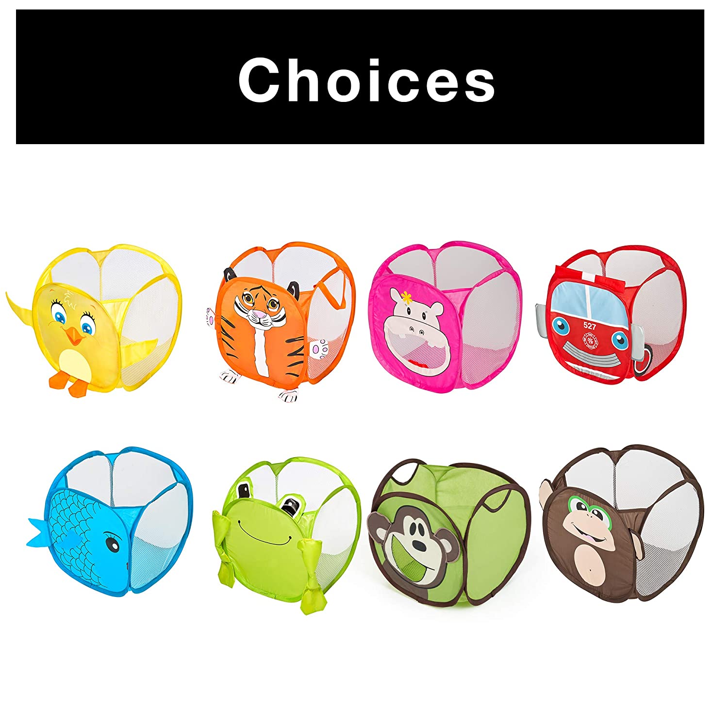 Kids Pop Up Organizer Cube with Animal Print