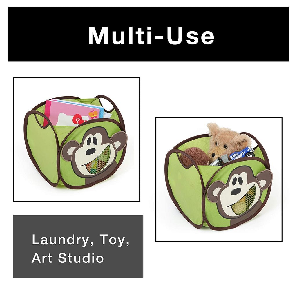 Kids Pop Up Organizer Cube with Animal Print