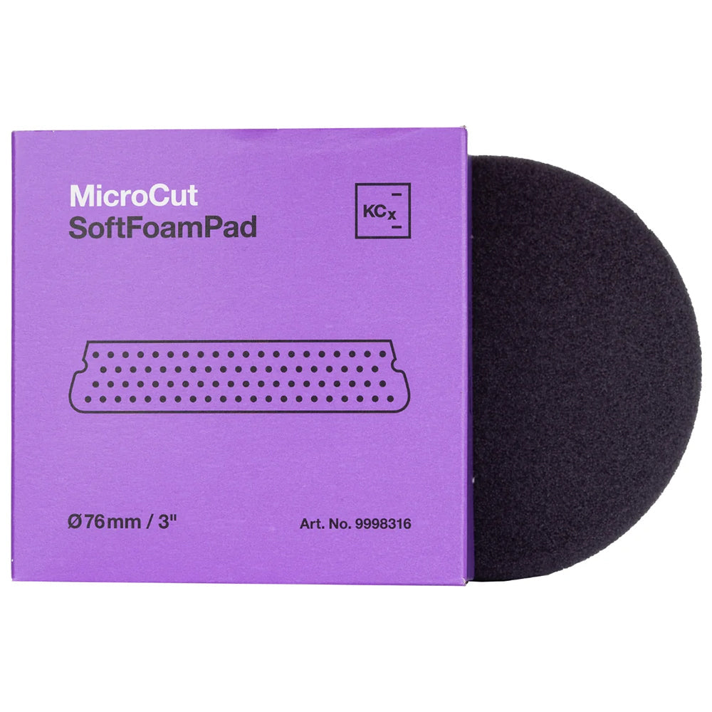 Koch-Chemie Micro Cut Soft Foam Pad - 3", Purple/Soft