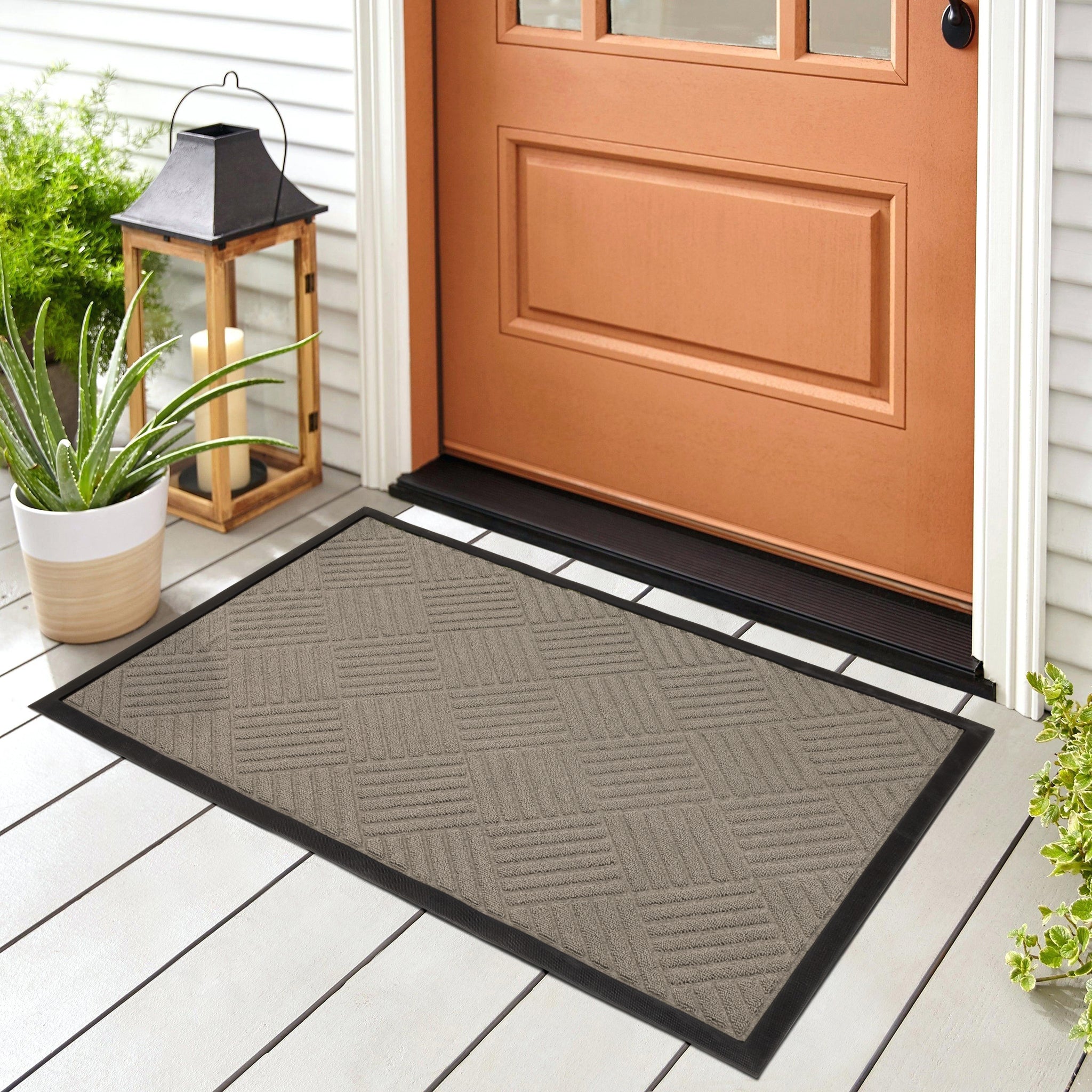 Large All-Weather Door Mat - Diamond