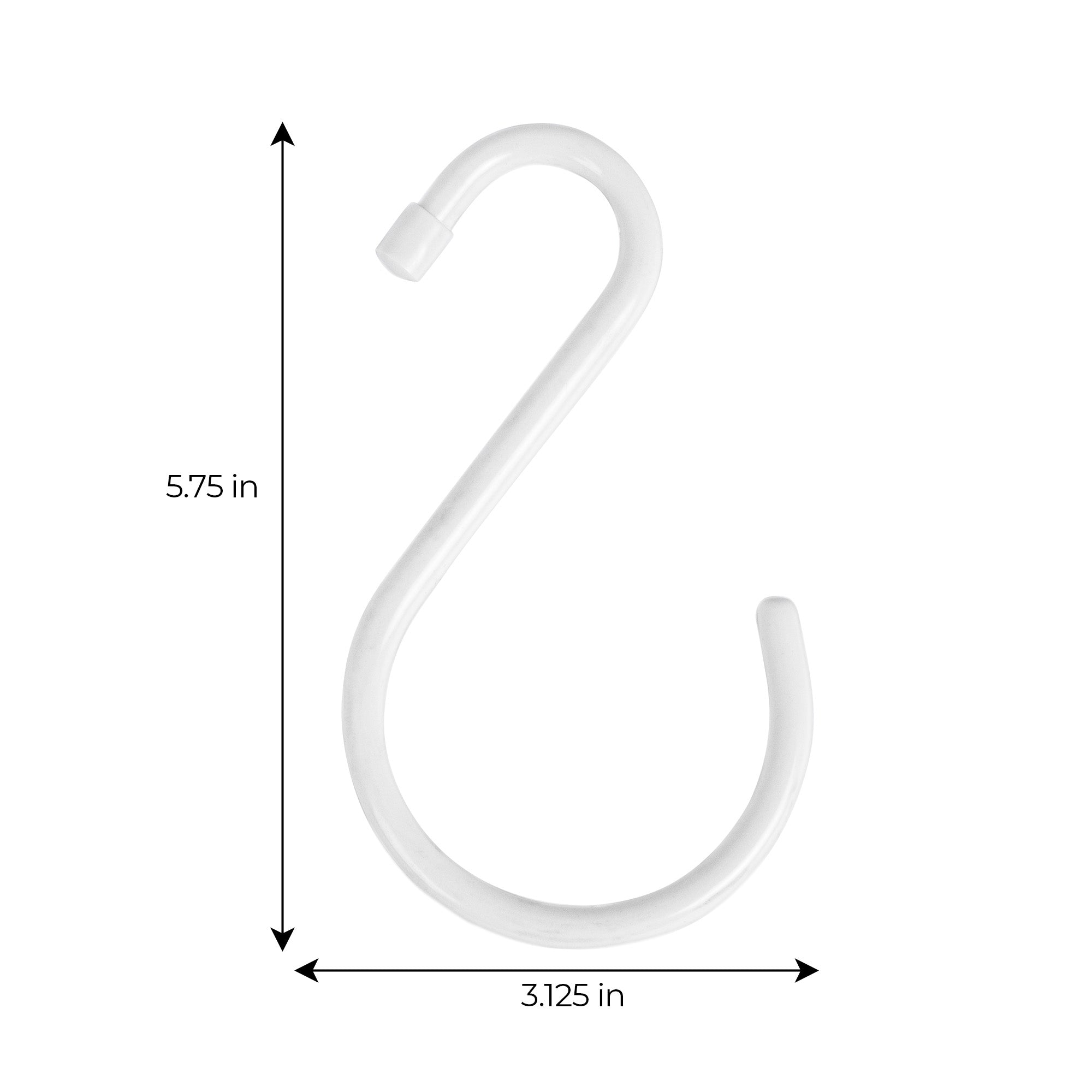 Large Premium S-Hooks with Rubber Gripped Finish - Set of 6