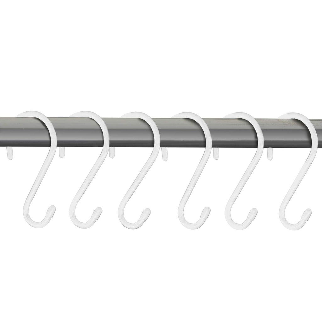 Large Premium S-Hooks with Rubber Gripped Finish - Set of 6