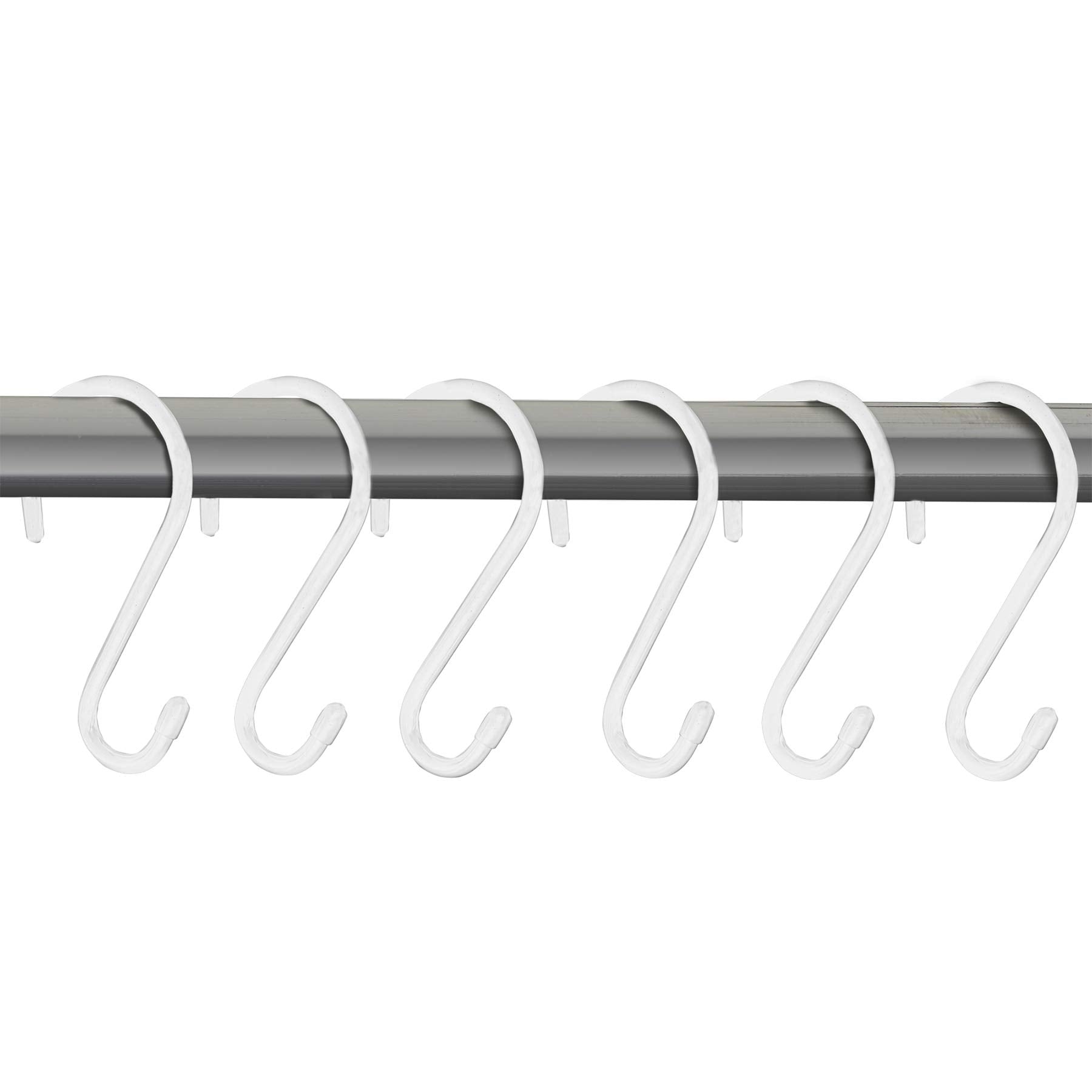 Large Premium S-Hooks with Rubber Gripped Finish - Set of 6