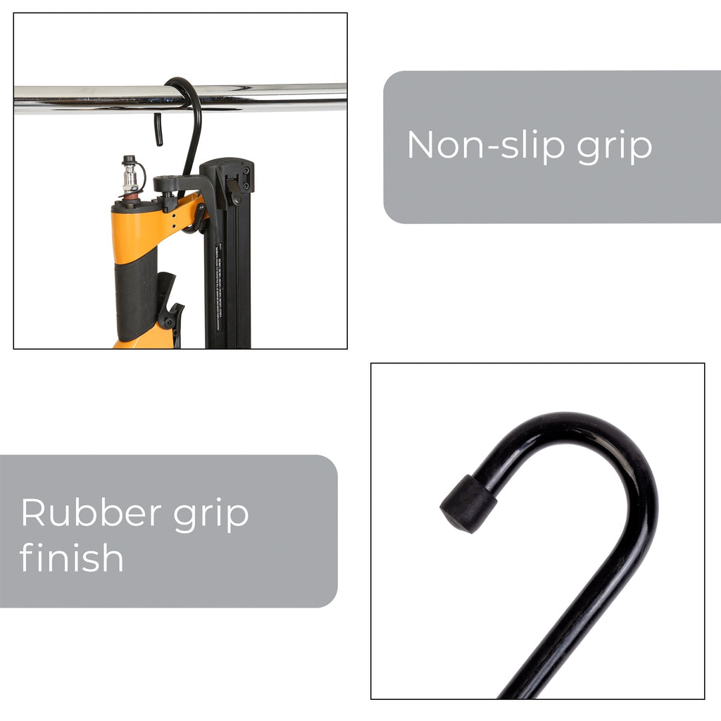Large Premium S-Hooks with Rubber Gripped Finish - Set of 6