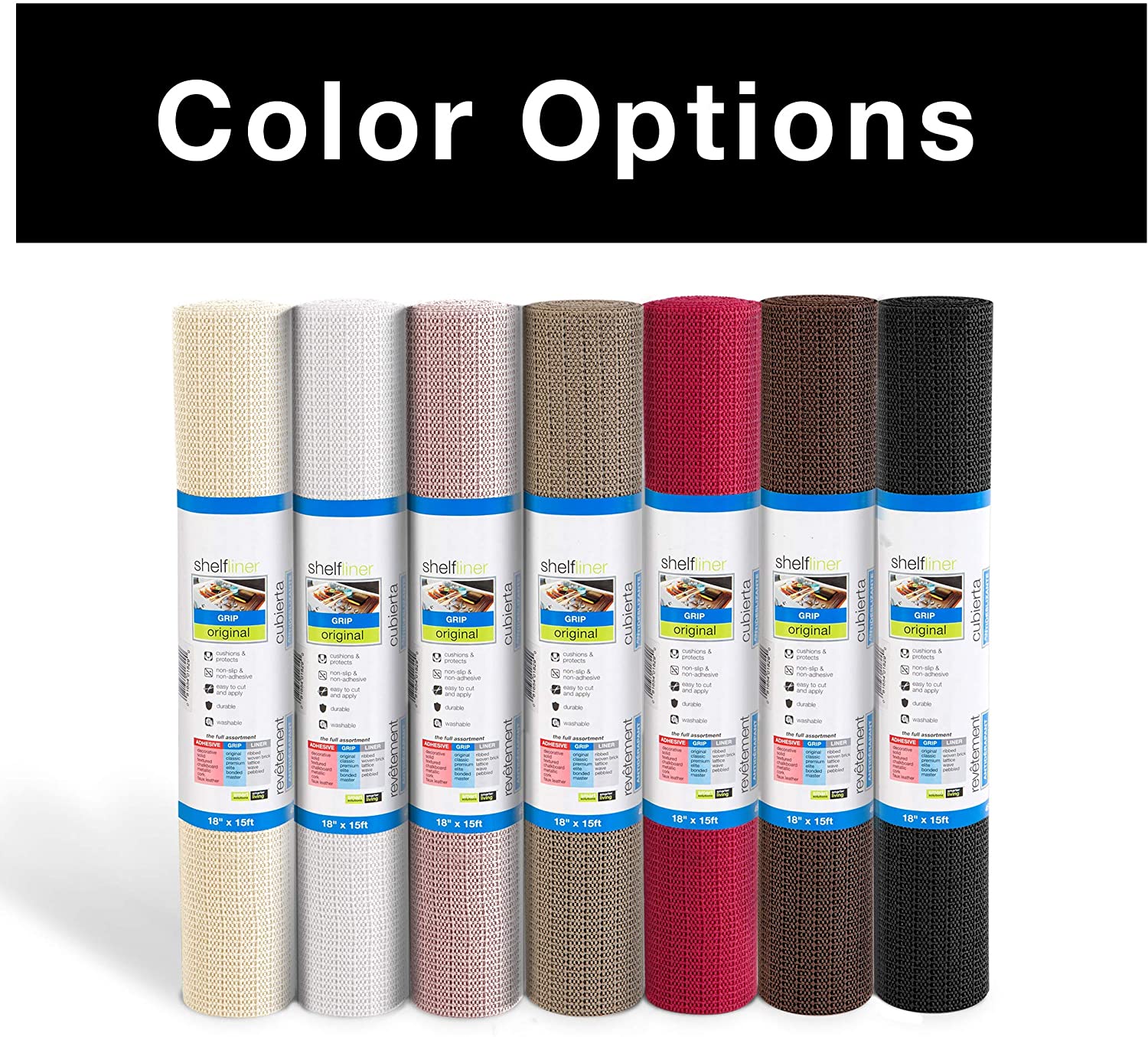 Light Grip Shelf Liner - 12 Inch x 5 Feet