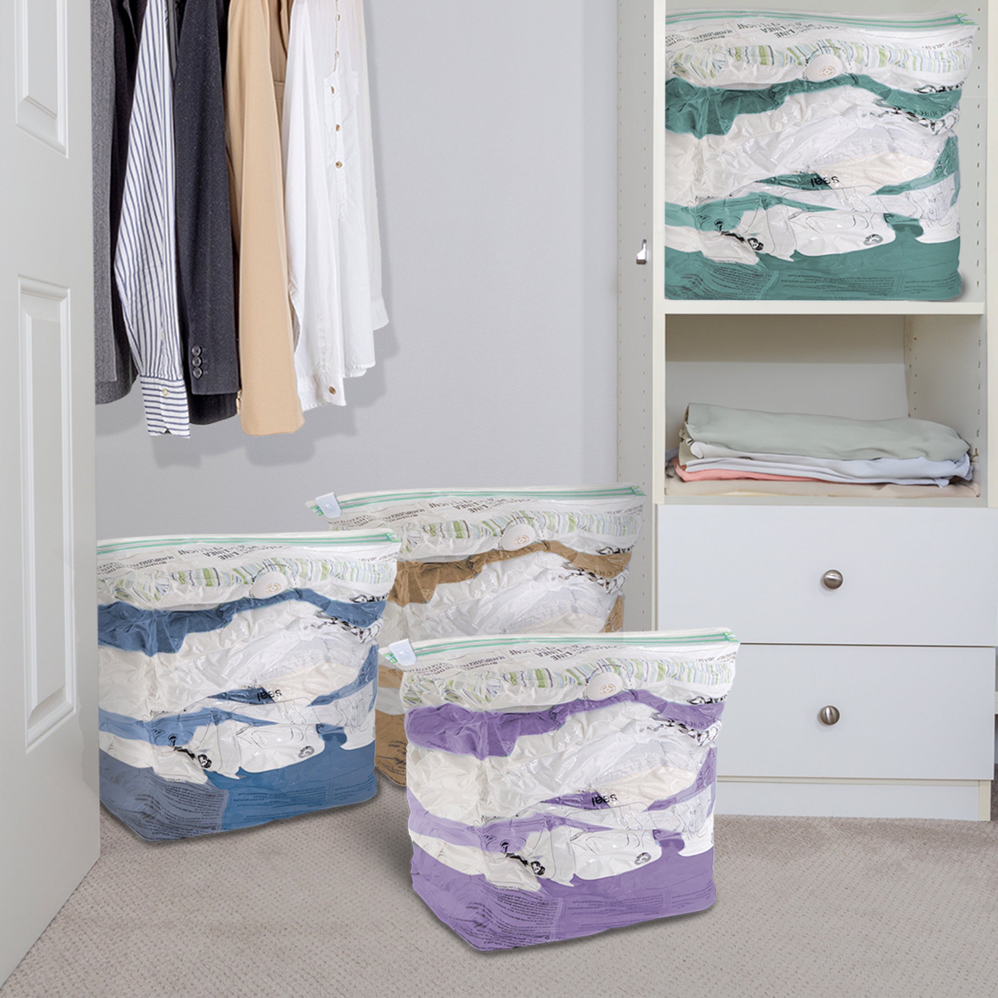 MagicBag™ Instant Space – 12 X-Large Cube Vacuum-Seal Storage Bags