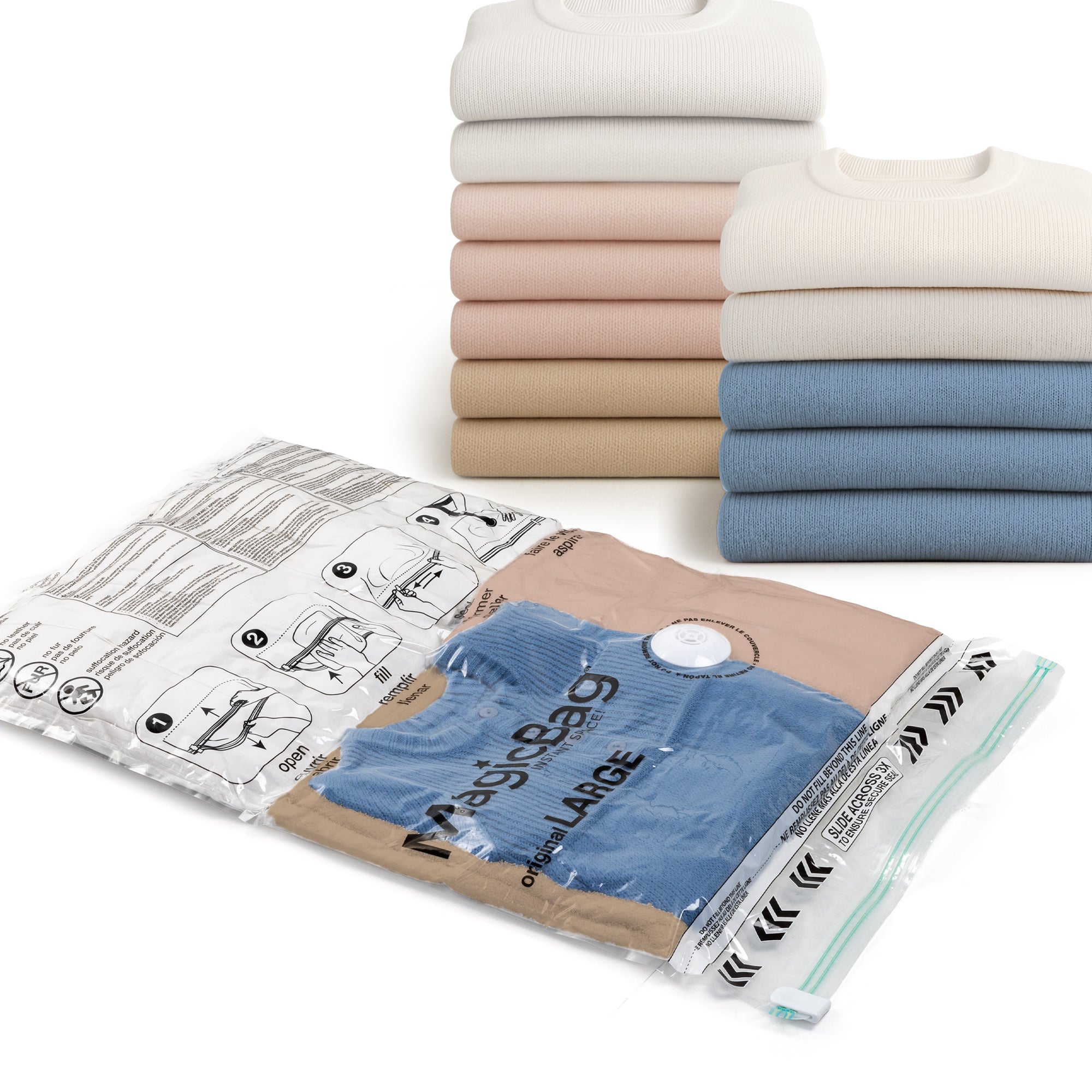 MagicBag™ Instant Space – Combo Flat Vacuum-Seal Storage Bags