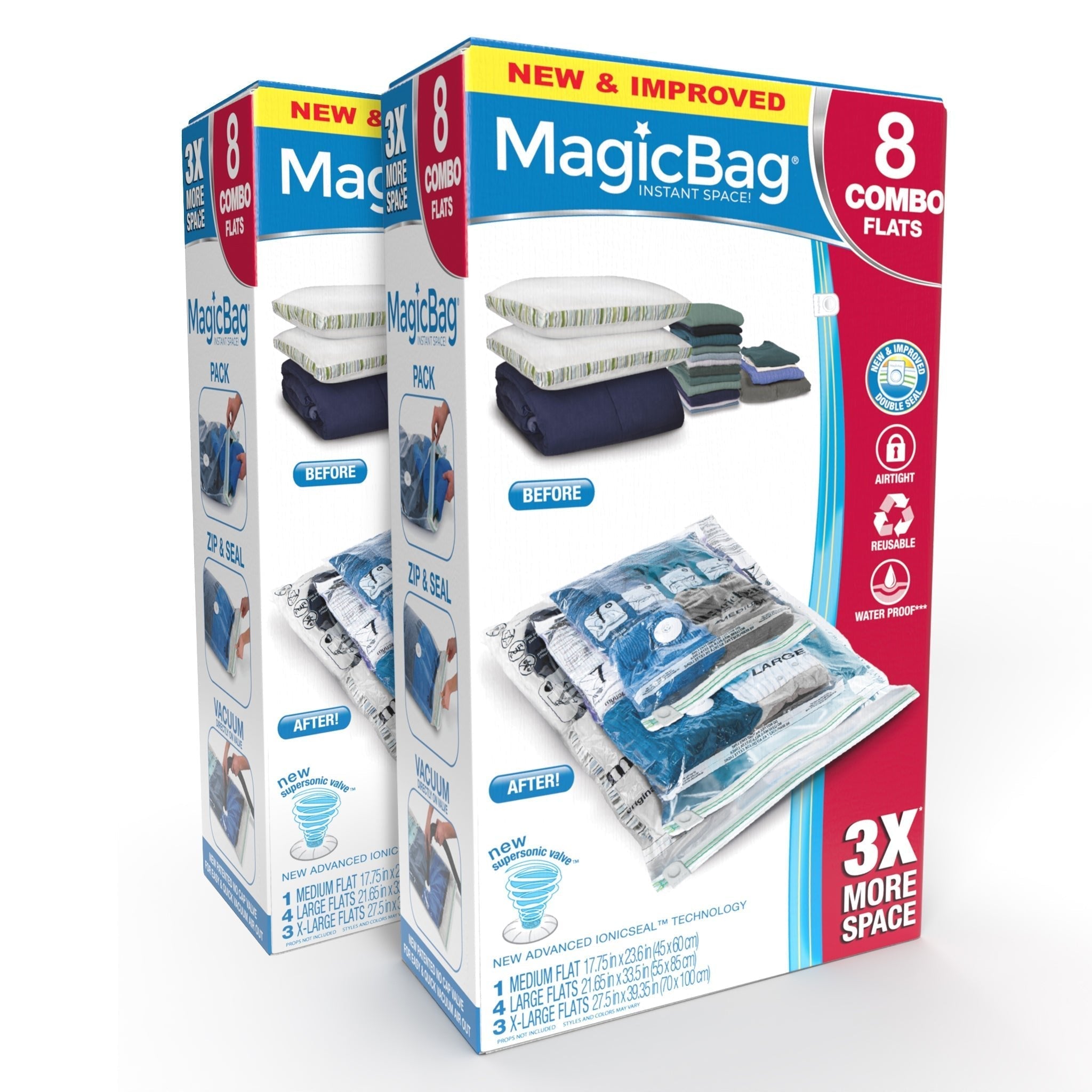 MagicBag™ Instant Space – 16 Combo Flat Vacuum-Seal Storage Bags