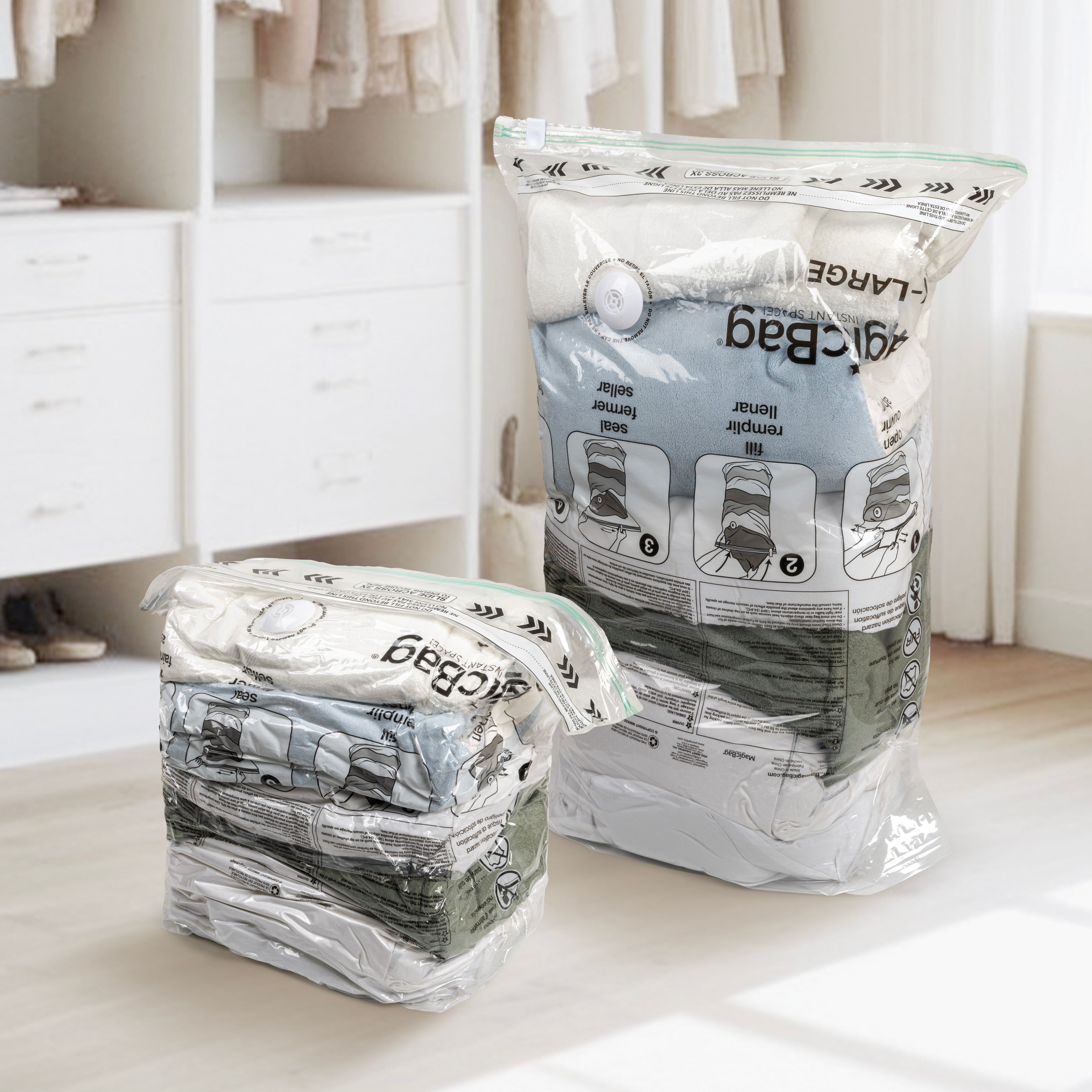 MagicBag™ Instant Space – 8 X-Large Cube Vacuum-Seal Storage Bags