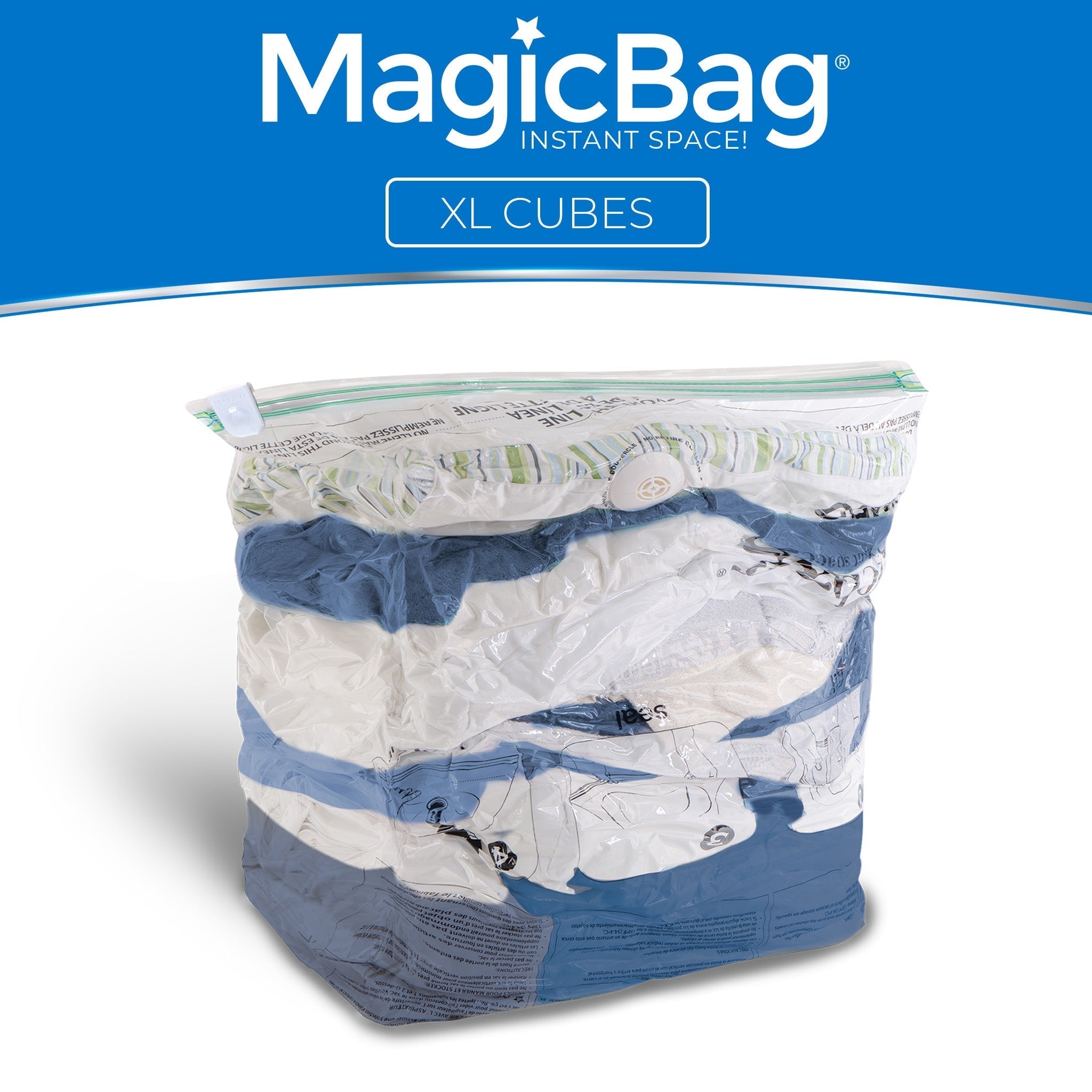 MagicBag™ Instant Space – Extra Large Cube Vacuum-Seal Storage Bags