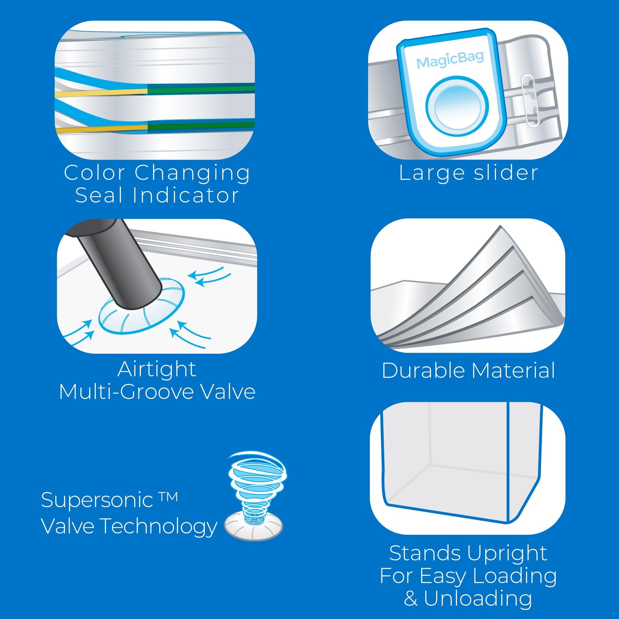 MagicBag™ Instant Space – 8 X-Large Cube Vacuum-Seal Storage Bags
