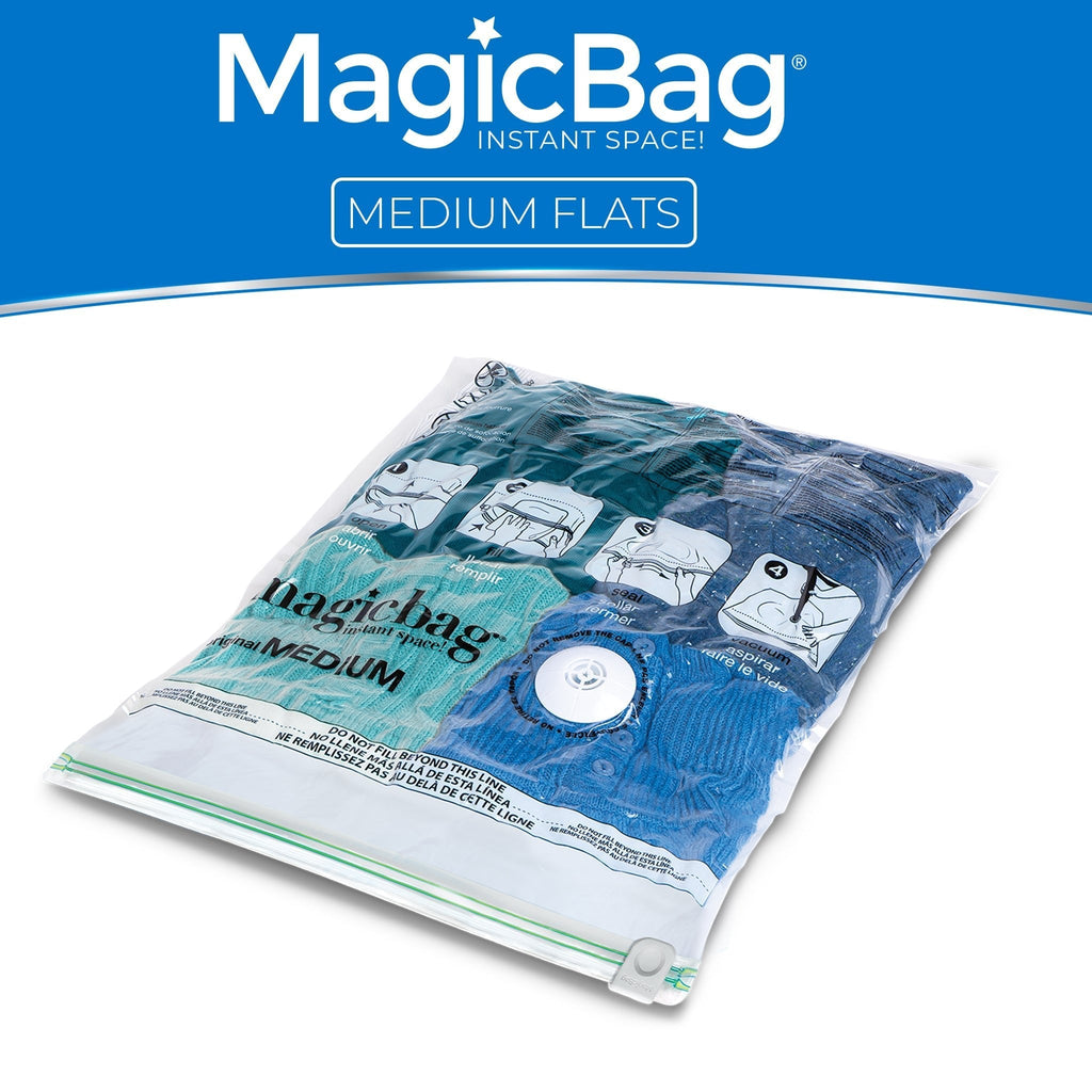 MagicBag™ Instant Space – 12 Medium Flat Vacuum-Seal Storage Bags