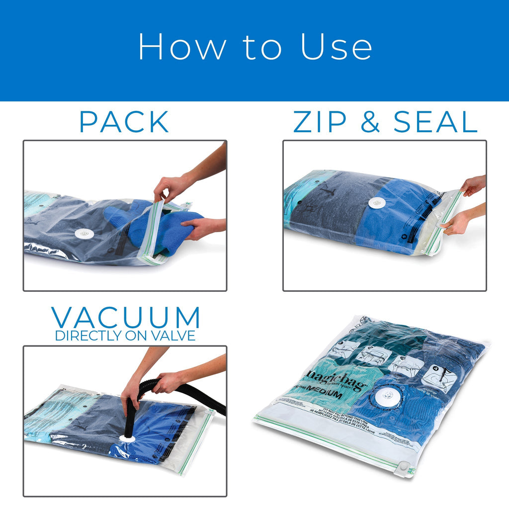 MagicBag™ Instant Space – Medium Flat Vacuum-Seal Storage Bags