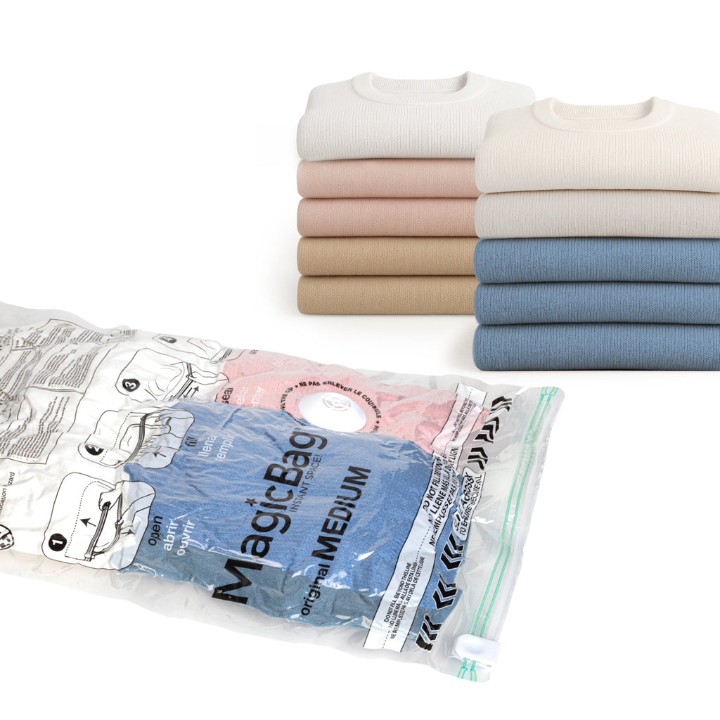 MagicBag™ Instant Space – 12 Medium Flat Vacuum-Seal Storage Bags