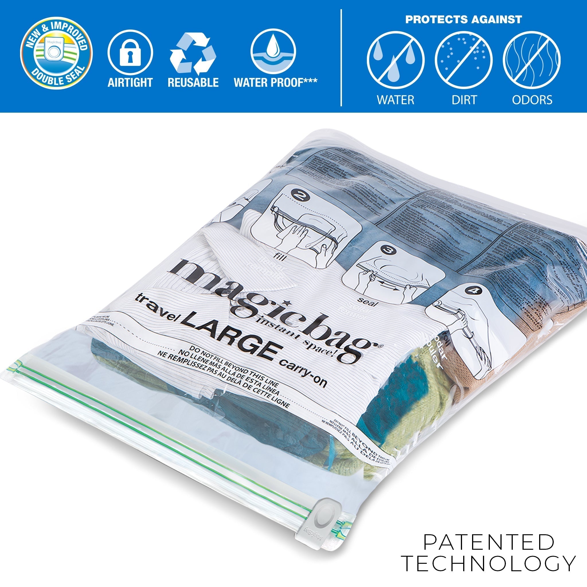 MagicBag™ Instant Space – Large Suitcase Travel Flat Storage Bags
