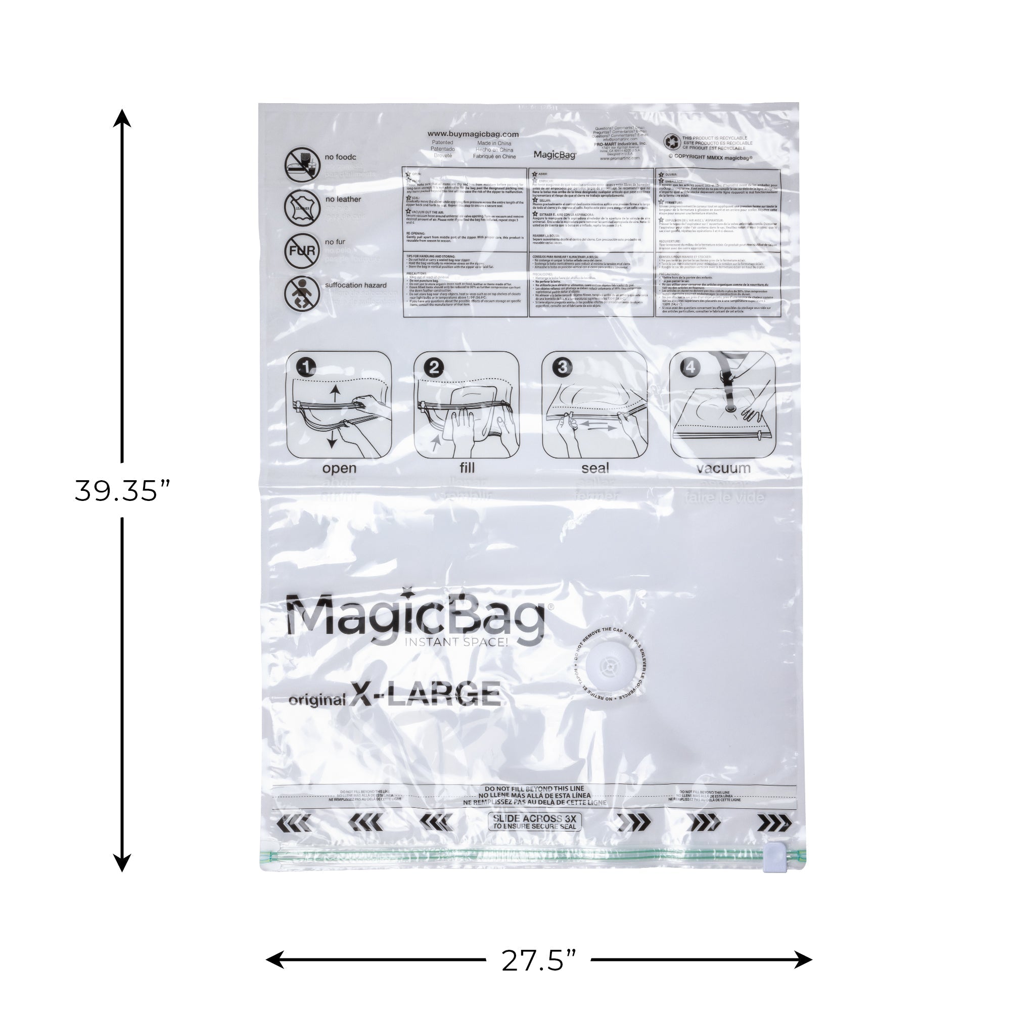 MagicBag™ Instant Space –X-Large Flat Set Vacuum-Seal Storage Bags