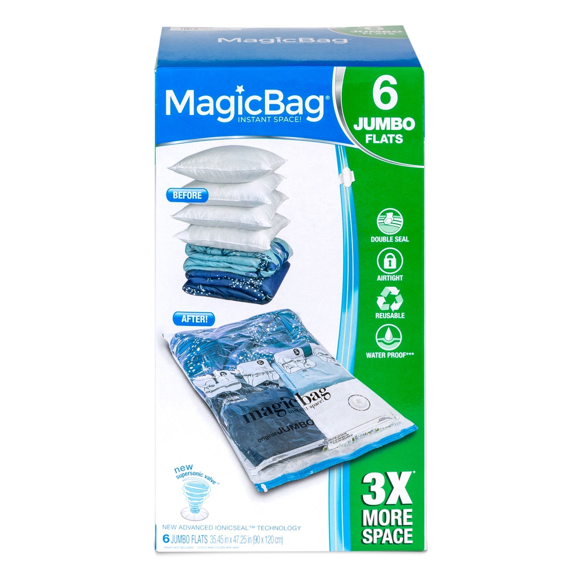 MagicBag™ Instant Space – Jumbo Flat Vacuum-Seal Storage Bags