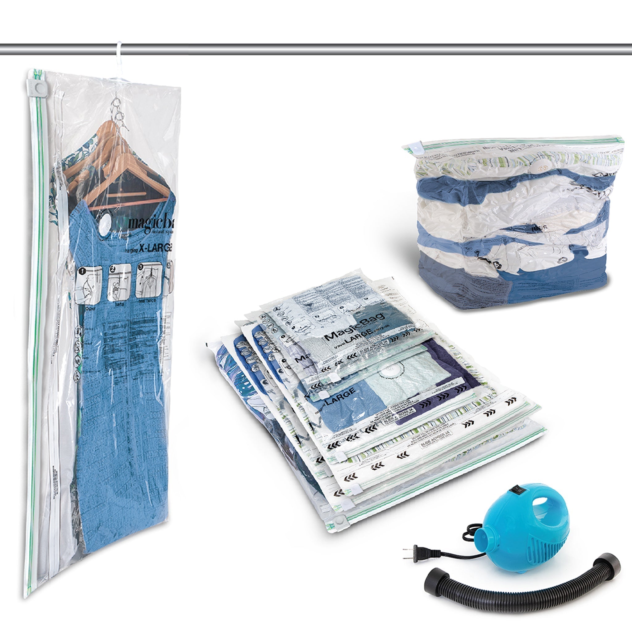 MagicBag™ Instant Space – 15 Piece Combo Set Vacuum-Seal Storage Bags