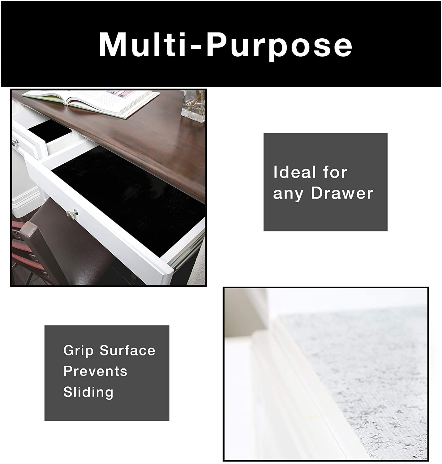 Master Solid Grip Shelf Liner - 18 Inch x 24 Feet