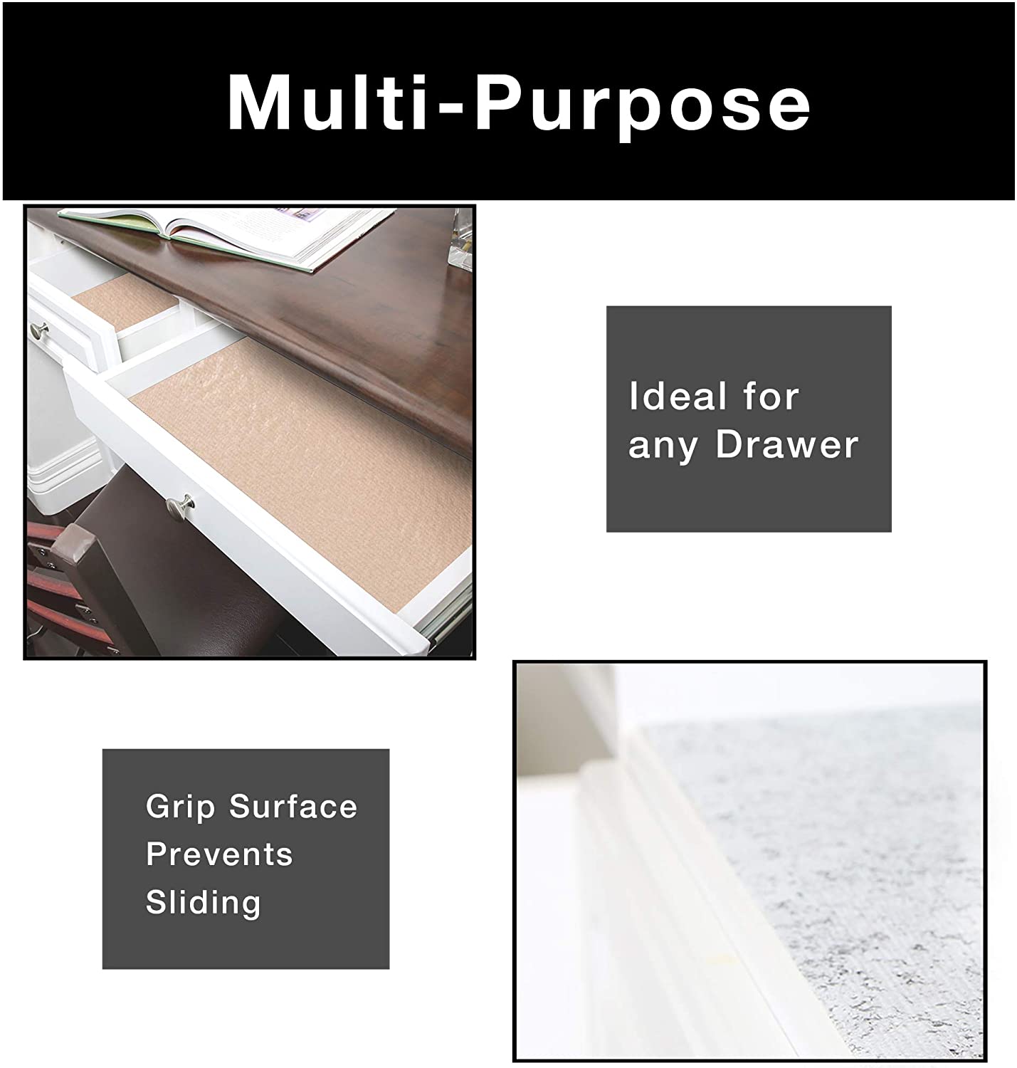 Master Solid Grip Shelf Liner - 18 Inch x 24 Feet
