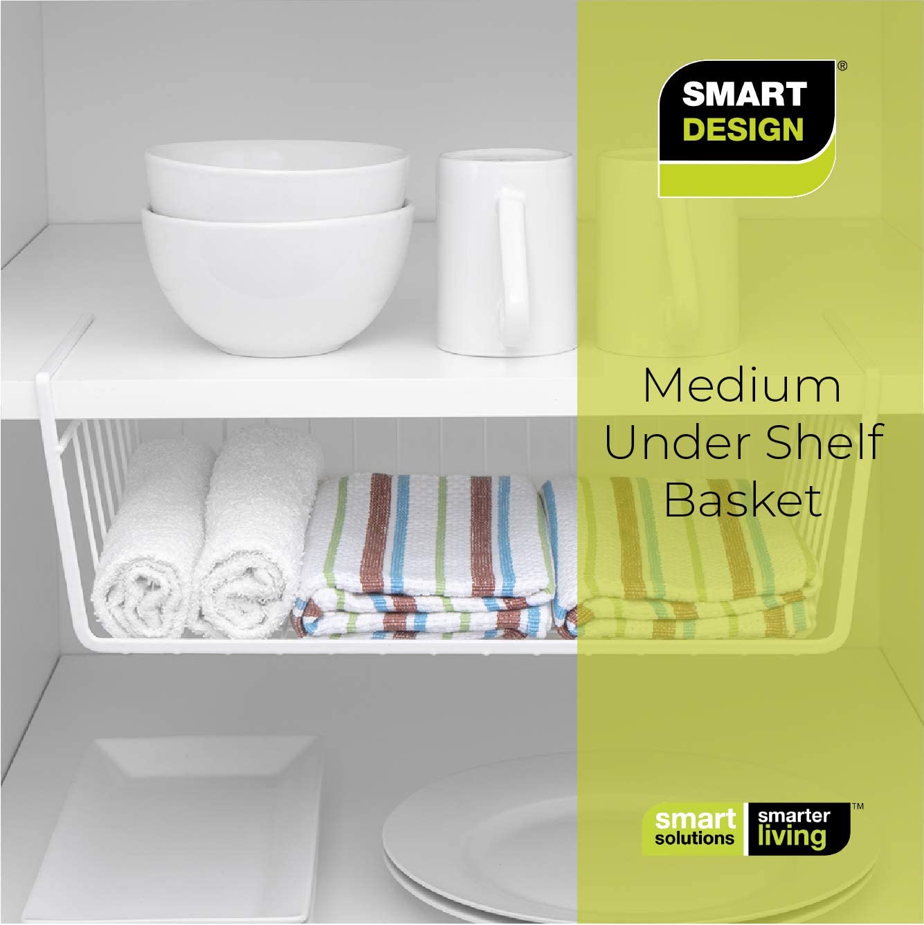 Medium Steel Undershelf Storage Basket