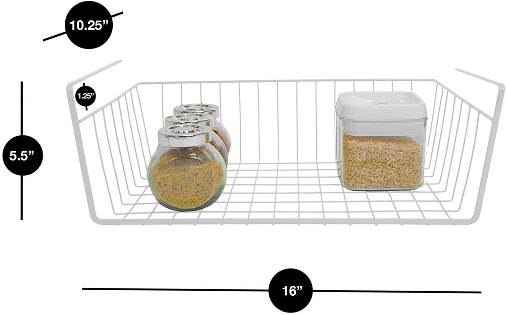 Medium Steel Undershelf Storage Basket