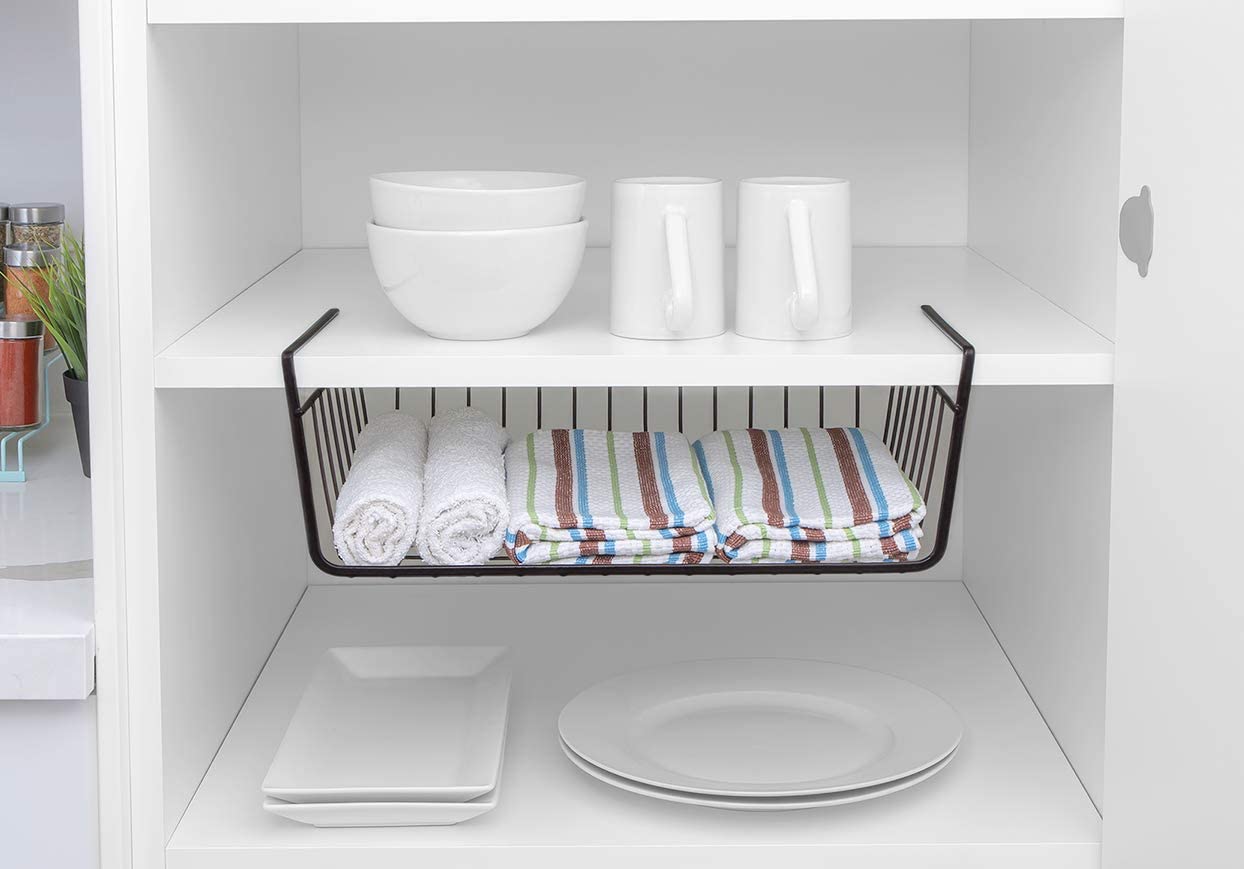 Medium Steel Undershelf Storage Basket