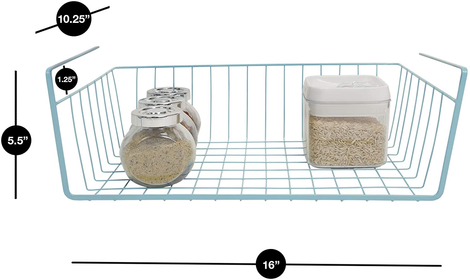 Medium Steel Undershelf Storage Basket