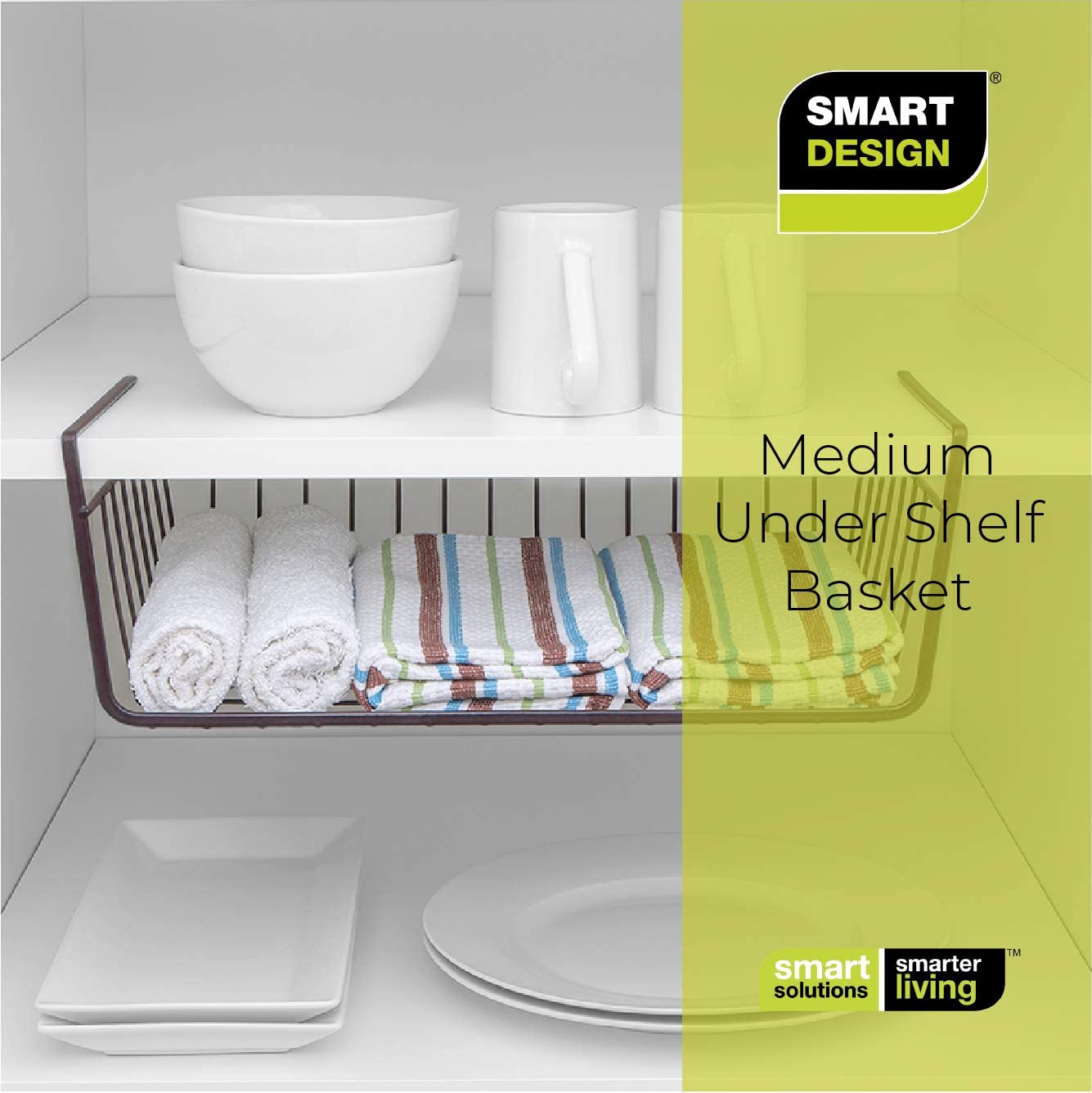 Medium Steel Undershelf Storage Basket