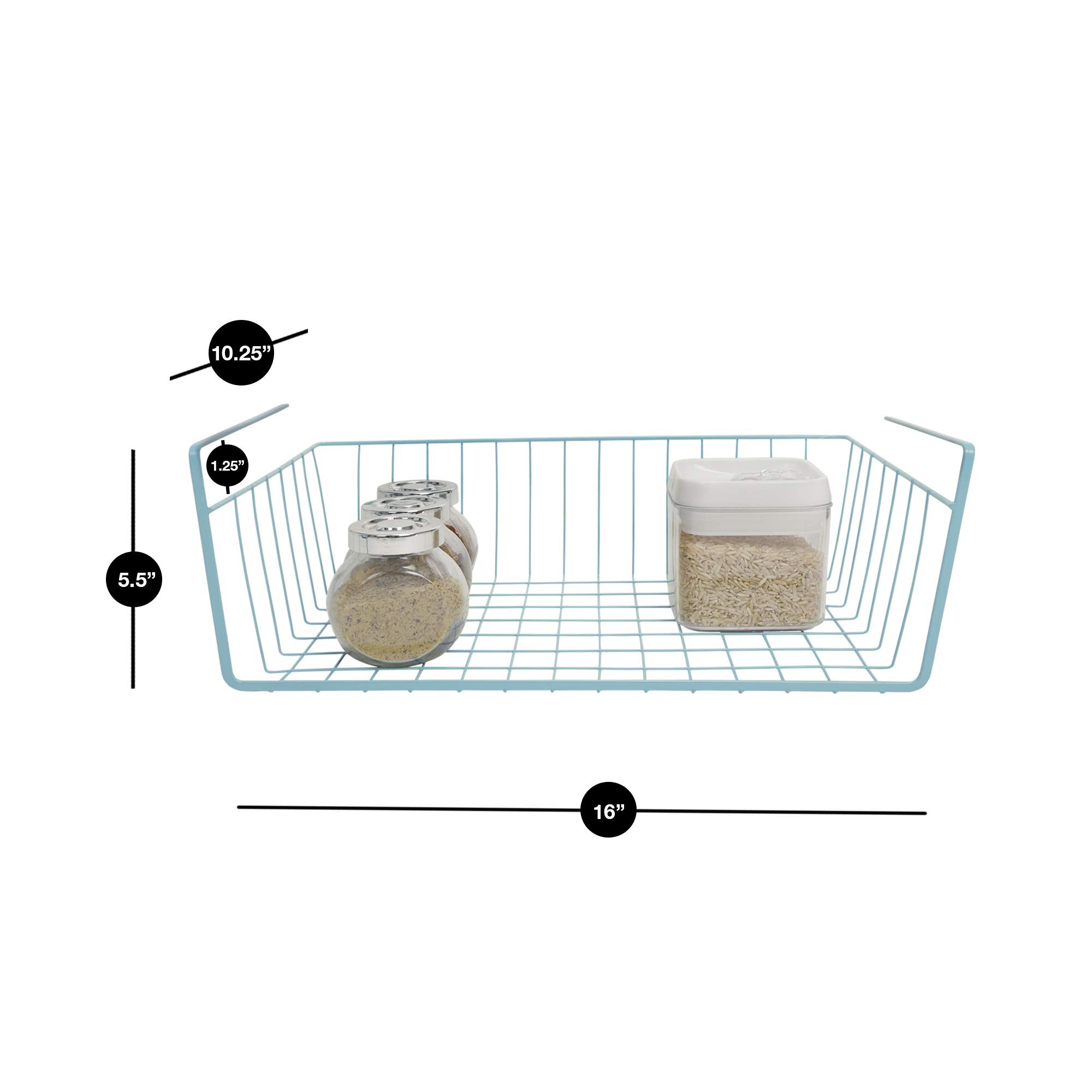 Medium Steel Undershelf Storage Basket