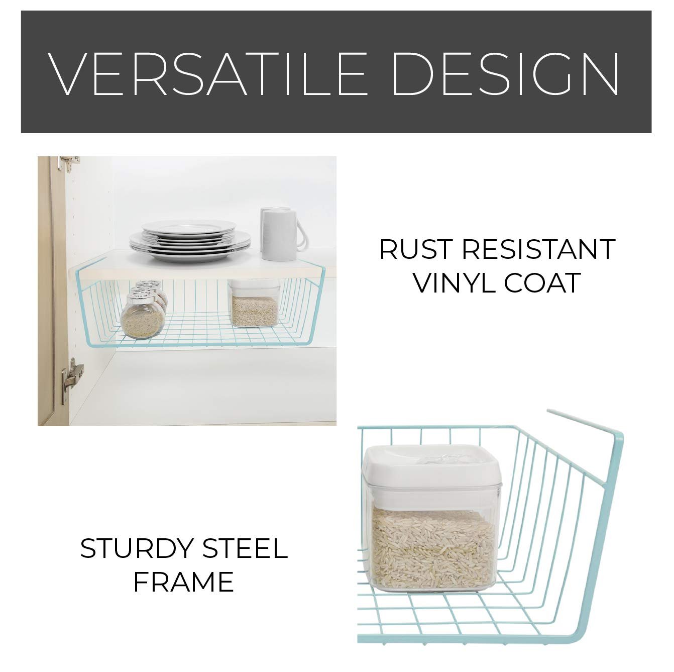 Medium Steel Undershelf Storage Basket