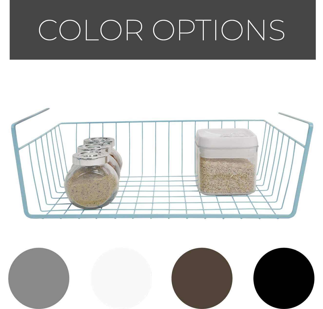 Medium Steel Undershelf Storage Basket