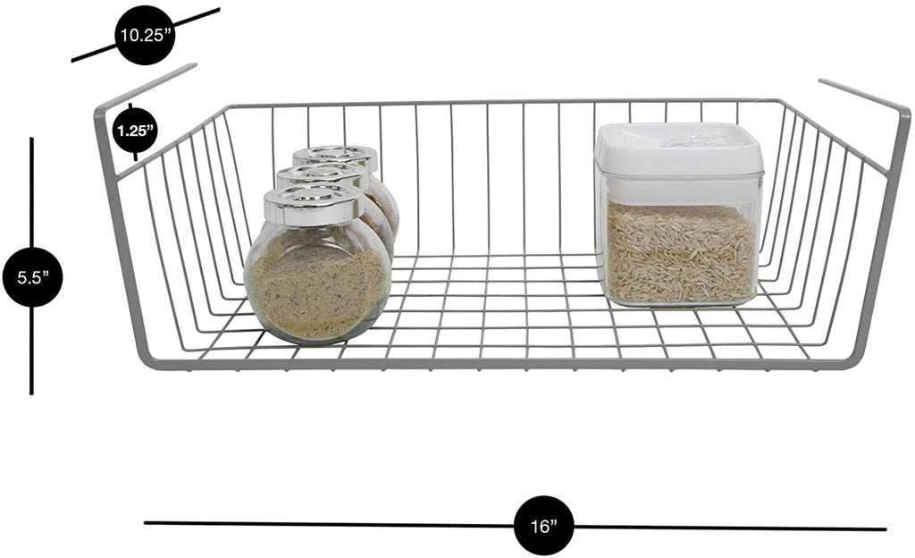 Medium Steel Undershelf Storage Basket