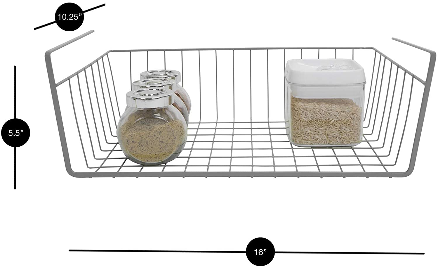Medium Steel Undershelf Storage Basket