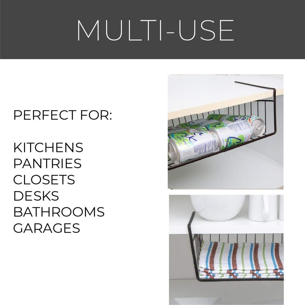 Medium Steel Undershelf Storage Basket