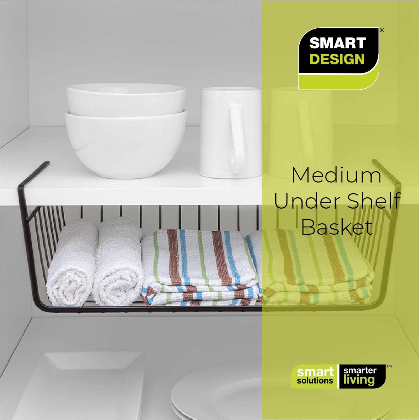 Medium Steel Undershelf Storage Basket