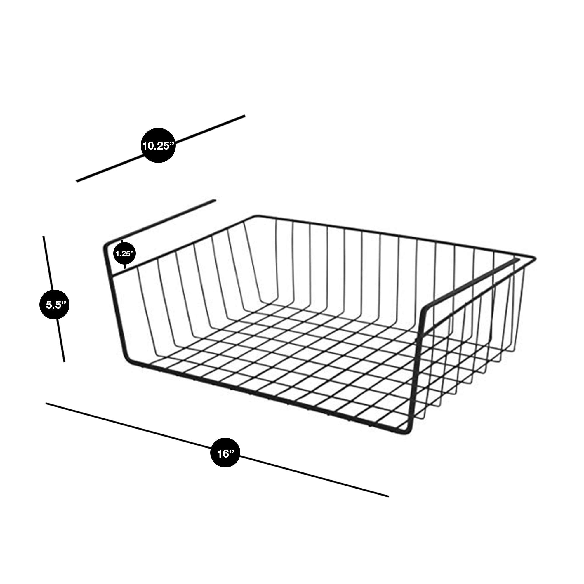 Medium Steel Undershelf Storage Basket