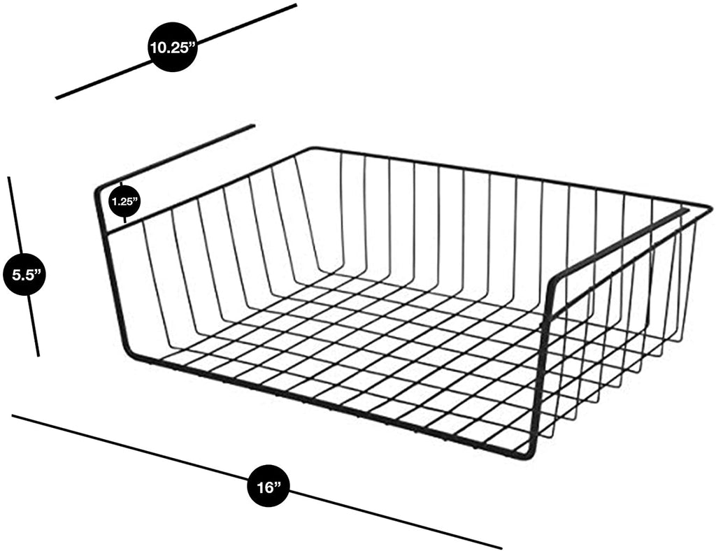 Medium Steel Undershelf Storage Basket