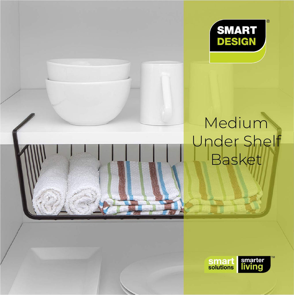 Medium Steel Undershelf Storage Basket
