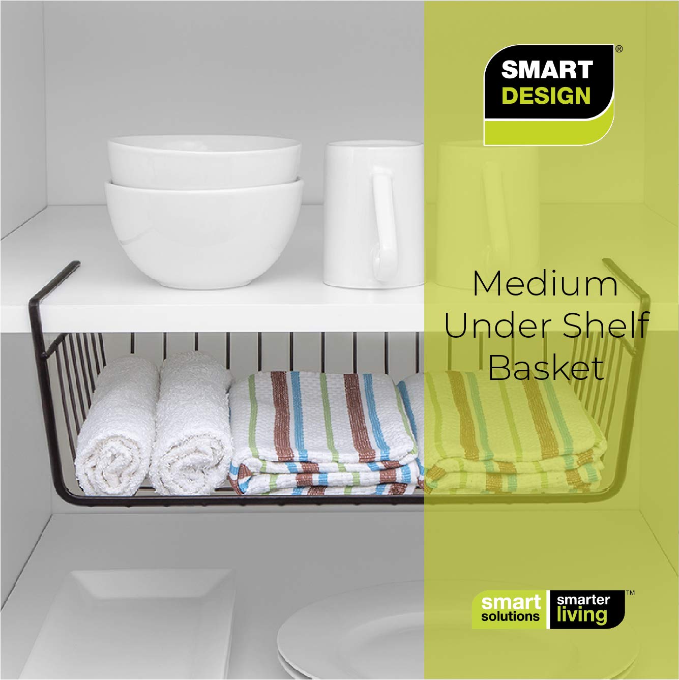 Medium Steel Undershelf Storage Basket