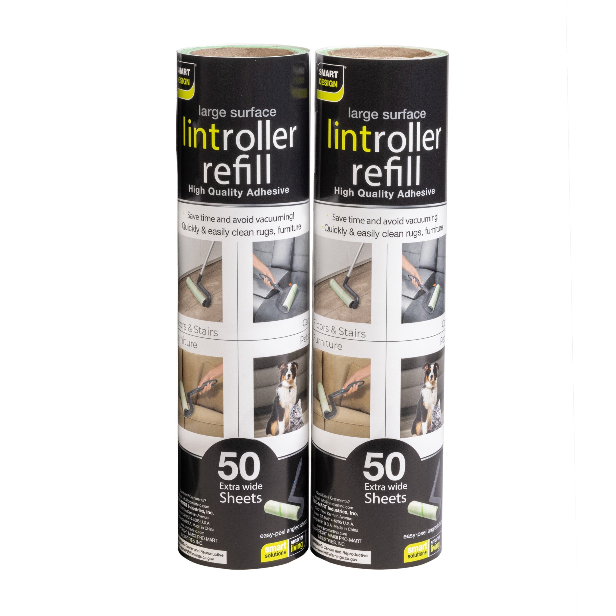 Mega Floor Lint Roller Refill - 50 Sheets - Set of 2