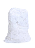 Mesh Laundry Bag with Handle and Push Lock Drawstring - Bright White