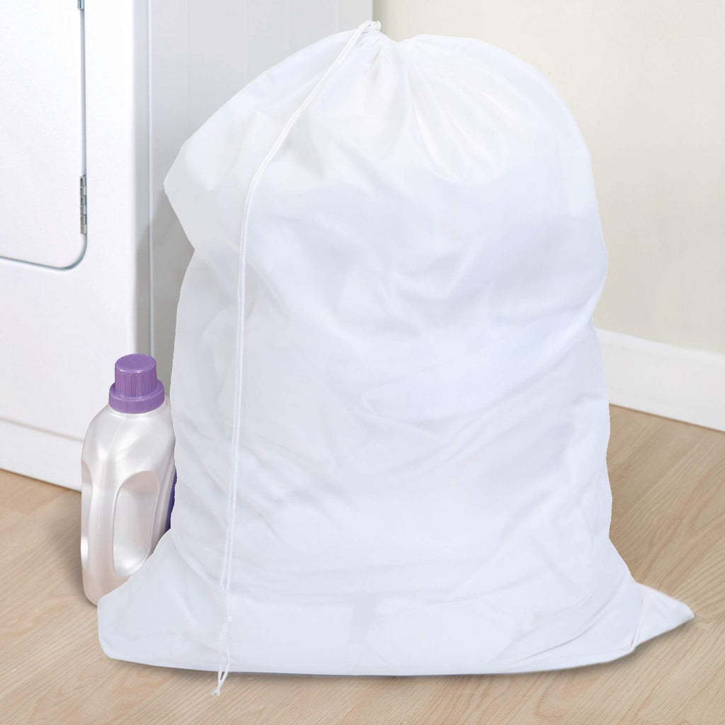 Mesh Laundry Bag with Handle and Push Lock Drawstring - Multiple Options