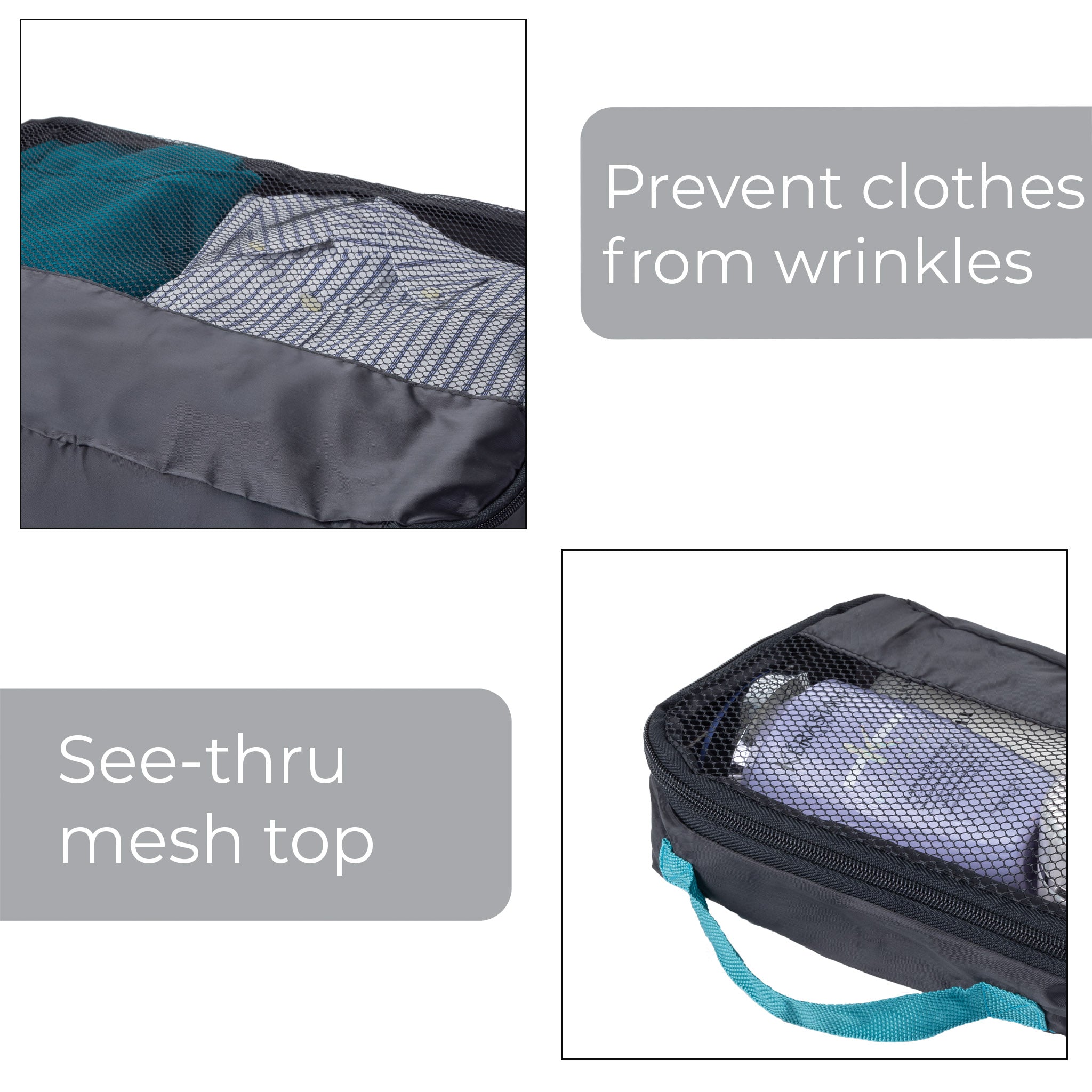 Mesh Travel & Shoe Bag 3-Piece Set
