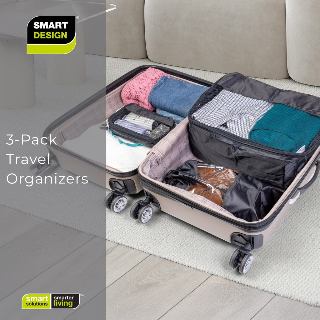Mesh Travel & Shoe Bag 3-Piece Set