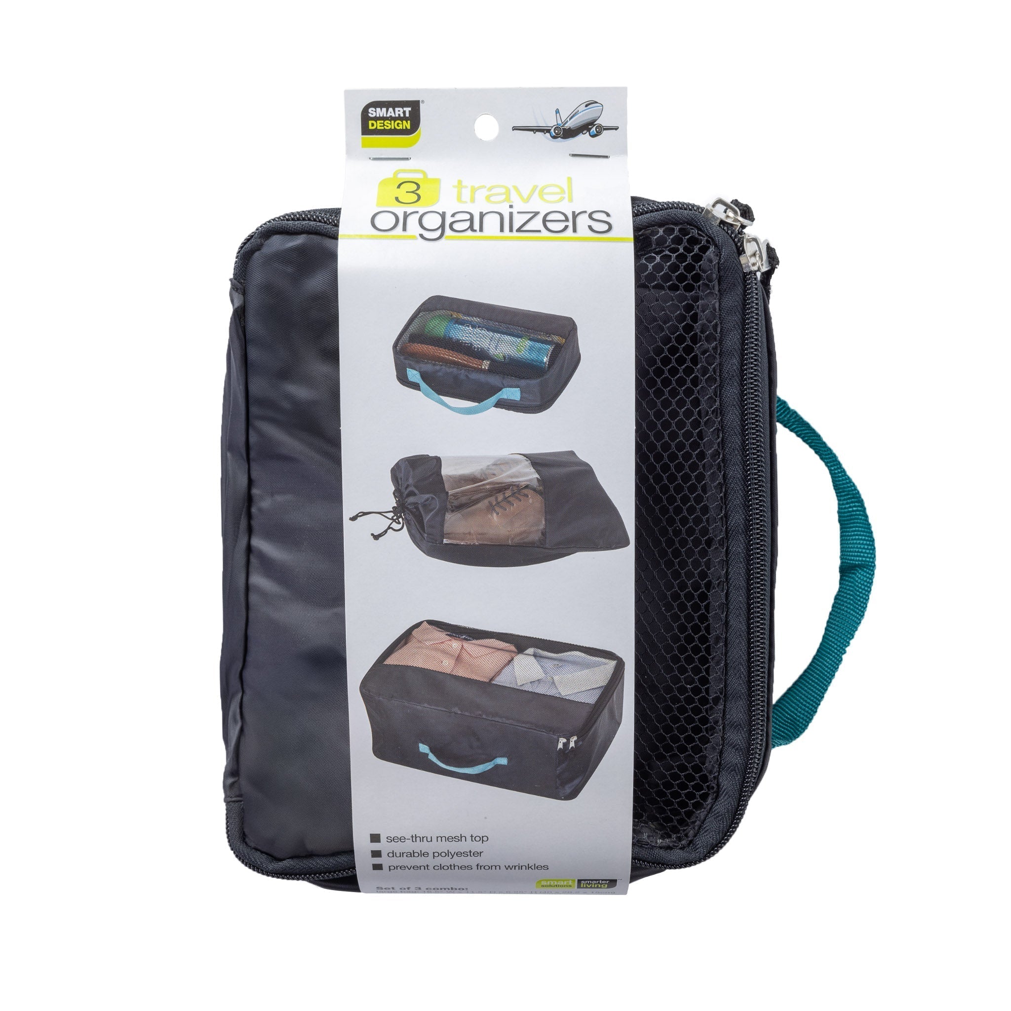 Mesh Travel & Shoe Bag 3-Piece Set