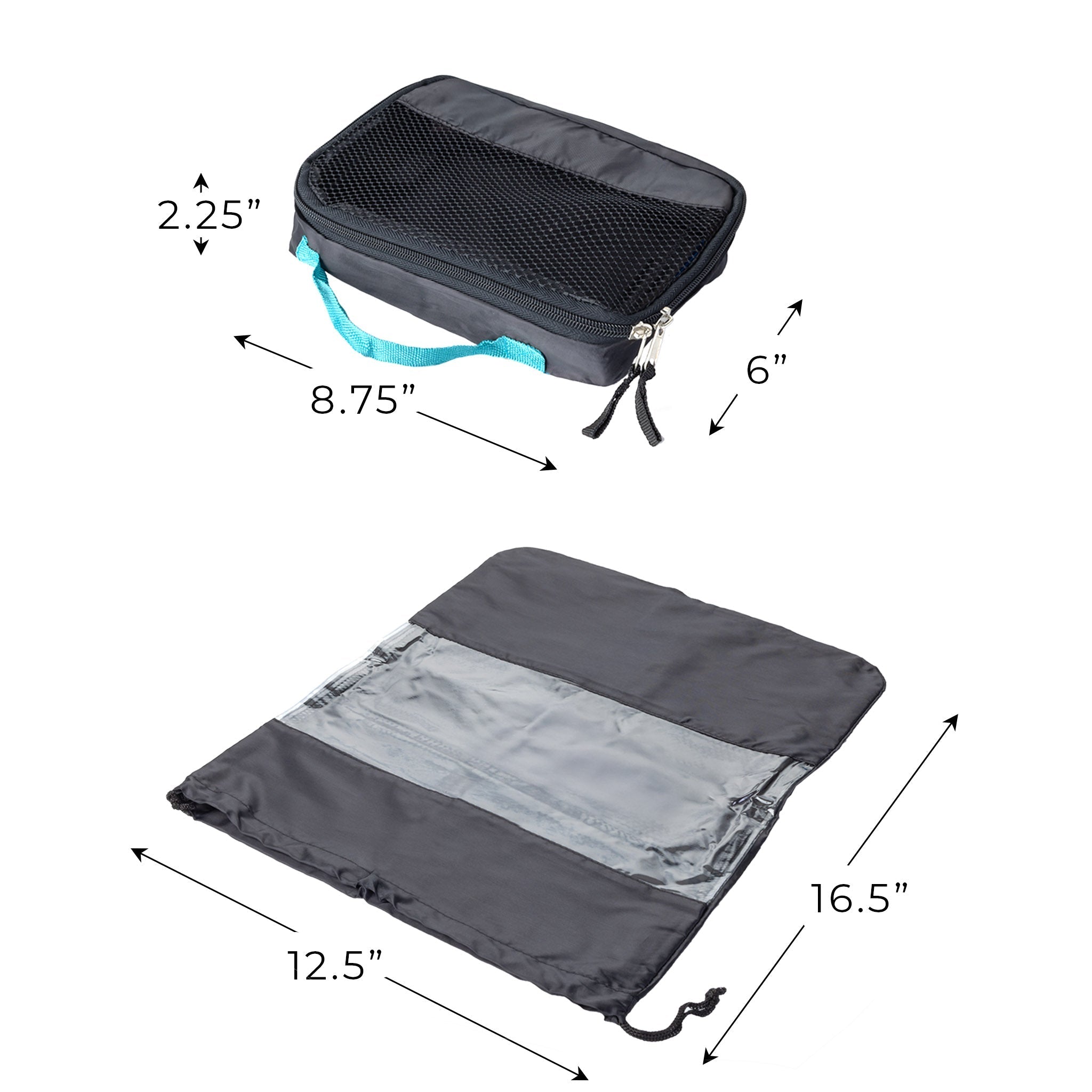 Mesh Travel & Shoe Bag 3-Piece Set