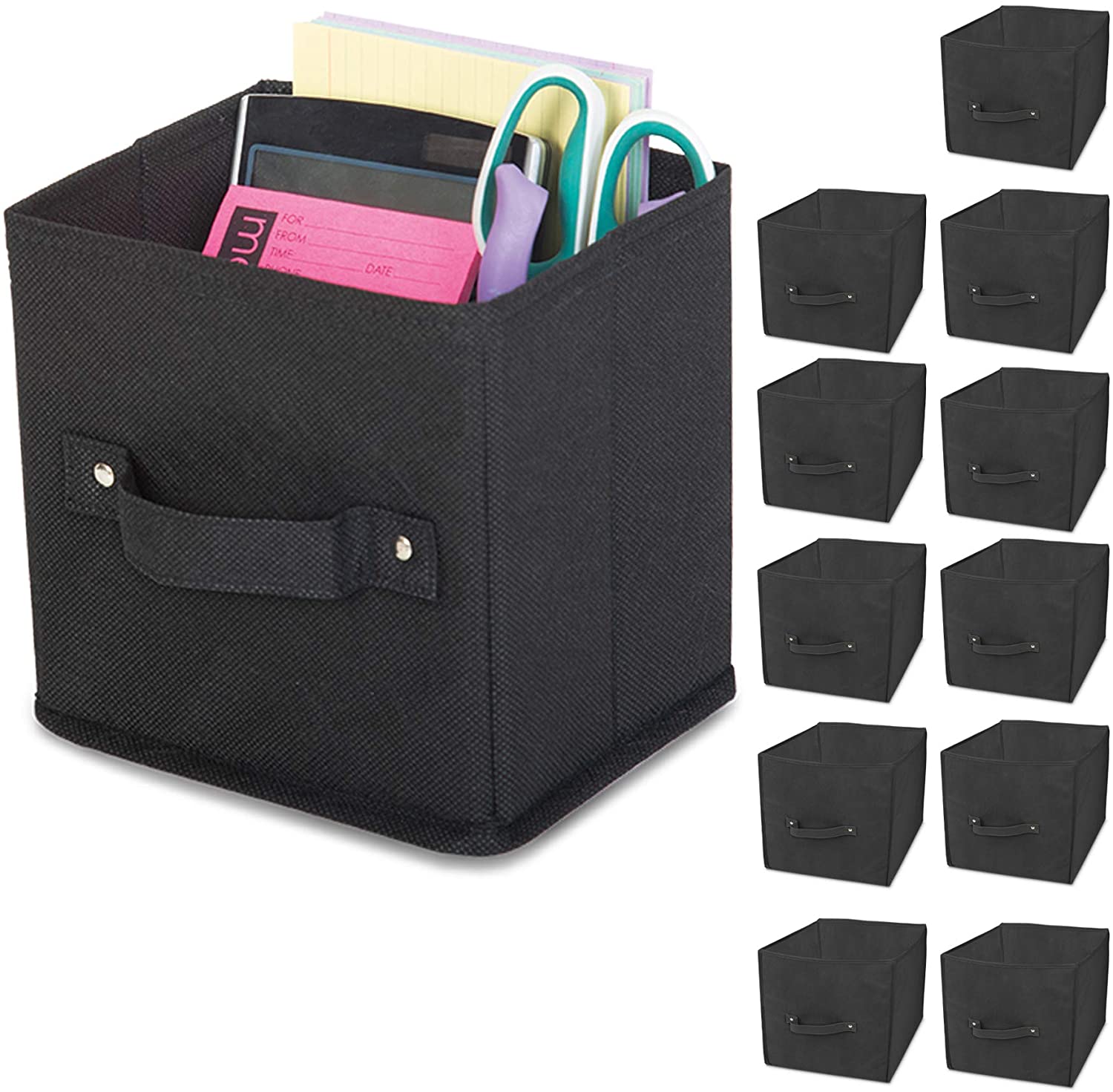 Mini Cube Organizer - 5.75 x 7 x 7 Inch - Black