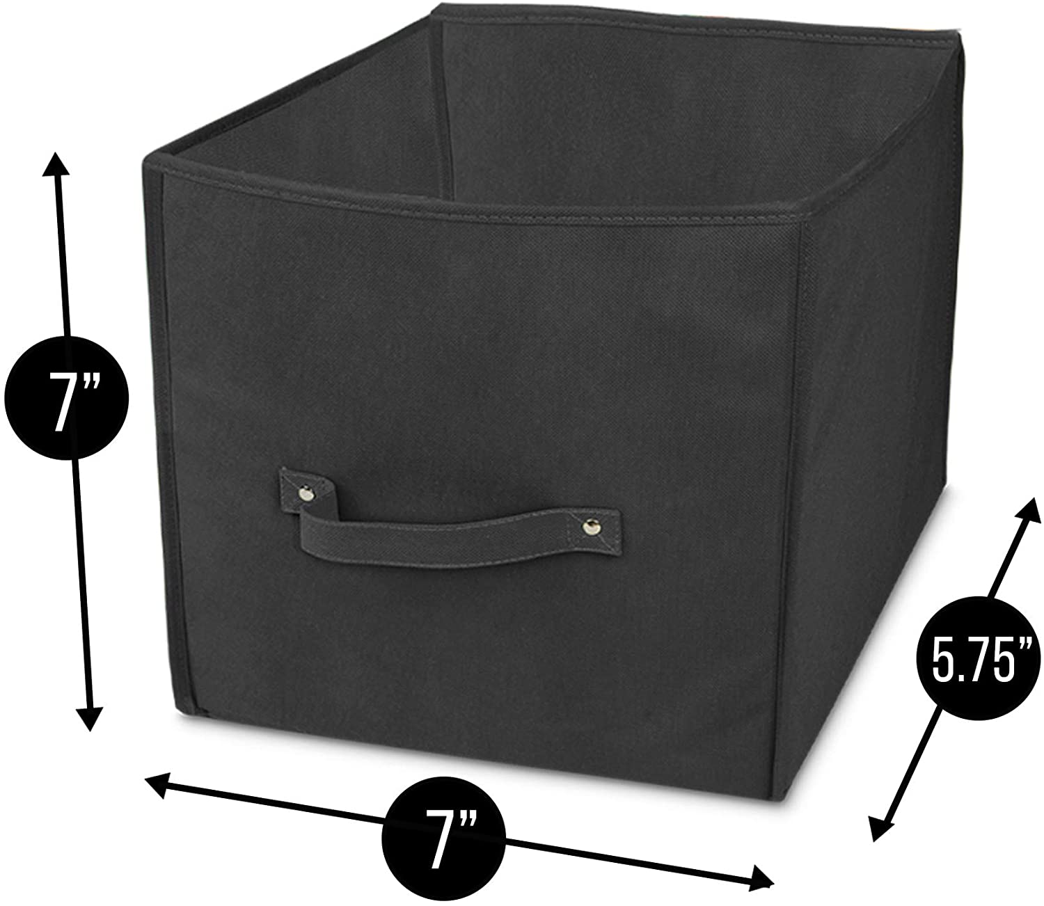 Mini Cube Organizer - 5.75 x 7 x 7 Inch - Black