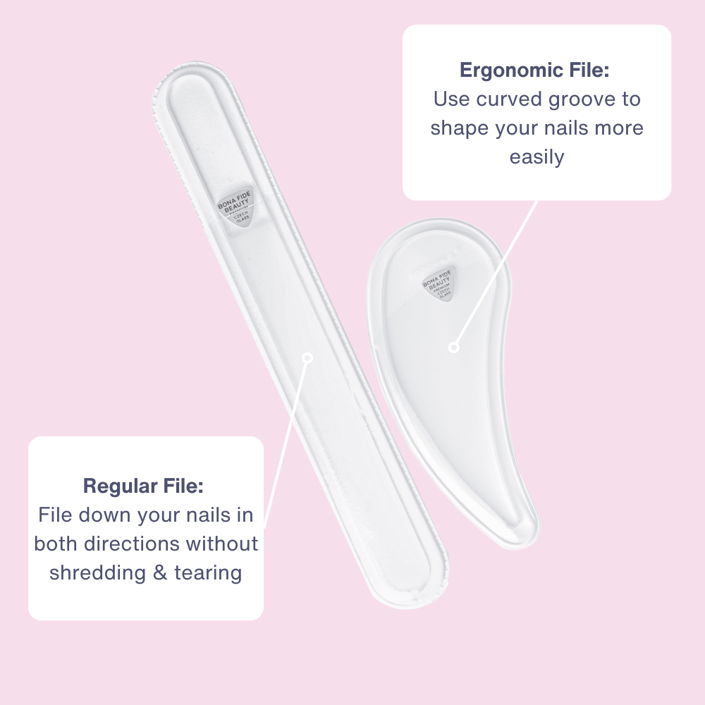 Ergonomic Czech Glass Nail File Set